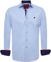 Overhemd "Aleix" - regular fit - blauw - 3XL- Heren