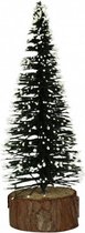 kerstboom 20 cm hout groen/wit