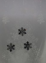 raamsticker sneeuwvlokken 28,5 x 40 cm wit/zilver