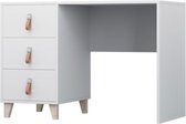 InspireMe- Modern bureau met 3 lade, bureautafel, computertafel, computerbureau, werktafel- 110 cm-75 cm-56cm-FAGO