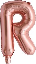 Folieballon / Letterballon Rose Goud  - Letter R - 41cm