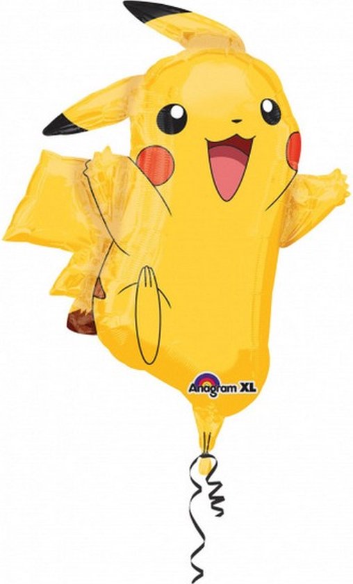 folieballon Pikachu jongens 78 x 62 cm geel