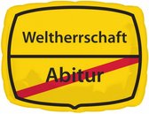 folieballon 'weltherrschaft abitur' 30 x 43 cm geel