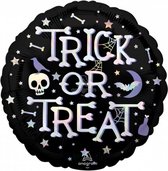 folieballon Trick Or Treat 45 cm zwart/paars