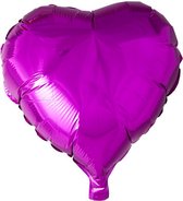 folieballon hart 45 cm paars