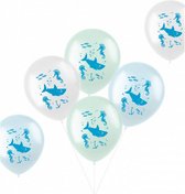 ballonnen Under The Sea 33 cm latex blauw 6 stuks