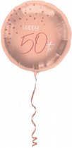 folieballon Elegant Lush Happy 50th 45 cm roze