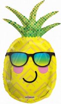 folieballon Pineapple 91 cm geel/groen