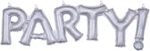 ballon party! 83 cm folie zilver holografisch