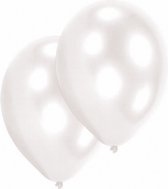ballonnen Standard 27,5 cm latex wit 10 stuks