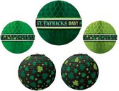 honinggraat lampion St. Patrick's Day groen 5-delig