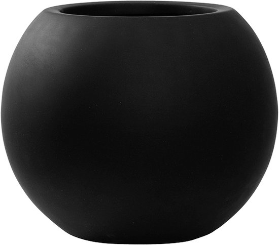Pottery Pots Fiberstone Beth S mat zwart doorsnede uitwendig 31 x H25 cm - Plantopening 18,5 cm