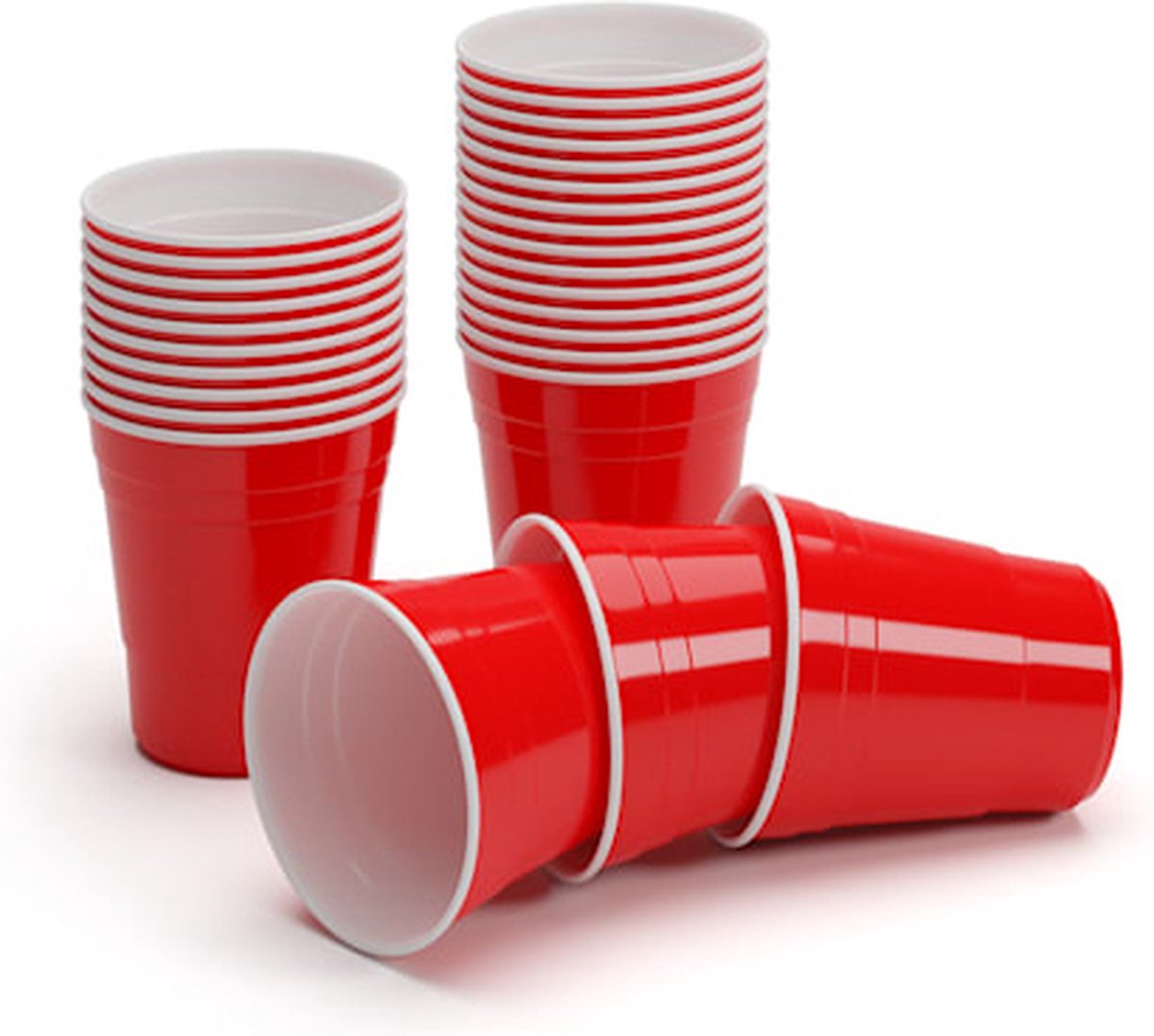 BeerCup Nadal 10 Oz rode party bekers - 300 stuks - Geschikt voor mini Beer Pong spel - 295 ml