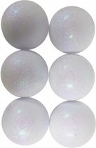 glitterballen 10 cm glas 6 stuks