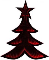 spiegelverlichting kerstboom led 50 x 60 cm rood/zwart