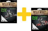 Metal Earth modelbouw metaal voordeelpakket Wild West Locomotieven