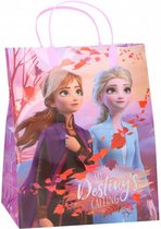 cadeautas Frozen II meisjes papier 32 x 27 cm roze
