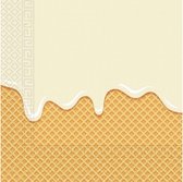 servetten druipend ijs 33 x 33 cm papier geel 20 stuks