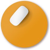 Muismat rond | Oranje muismat met antislip | anti-slip muismat| mousepad (220 x 220 mm)