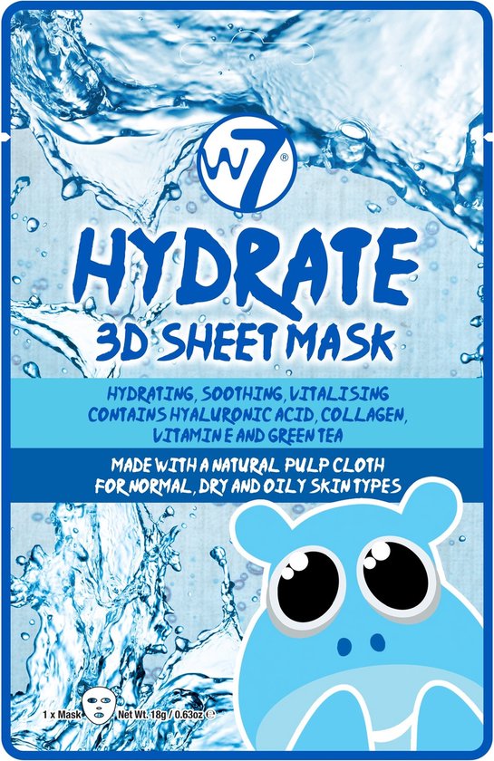 W7 3D Sheet Masker - Hydrate - Gezichtsmasker