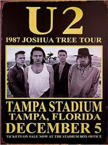 Signs-USA - Concert Sign - metaal - U2 - Joshua Tree Tour - 30 x 40 cm