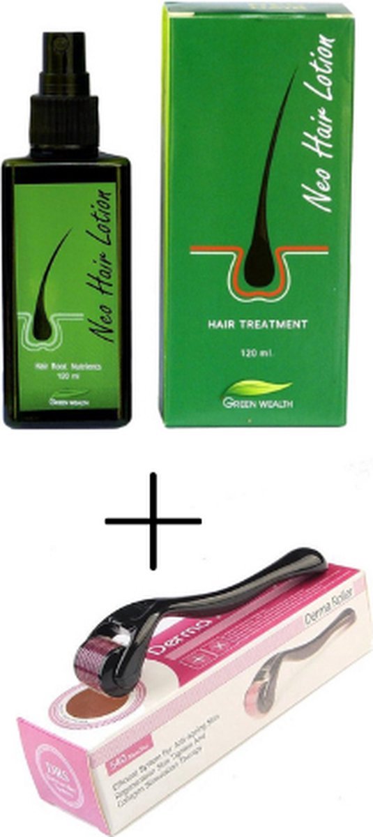 Green wealth - Neo hair lotion original - NEO HAIR origineel - haaruitval - haargroeimiddel + GRATIS DERMAROLLER
