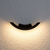 Lucande - LED wandlamp buiten - 1licht - aluminium, kunststof - H: 9 cm - grafietgrijs, wit - Inclusief lichtbron