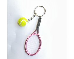 GoedeDoelen.Shop | Sleutelhanger Tennisracket Paars | Tashanger Tennis | Tennis Hanger | Sleutelring Tennis | Sporttashanger | Tennisracket | Tennisbal