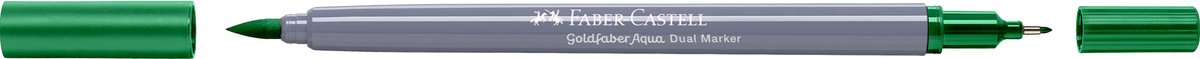 Faber-Castell - Duo aquarel marker - Goldfaber - smaragdgroen 163 - brush / 0,6mm - FC-164663