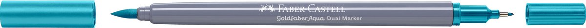 Faber-Castell - Duo aquarel marker - Goldfaber - licht kobalt turquoise 154 - brush / 0,6mm - FC-164654
