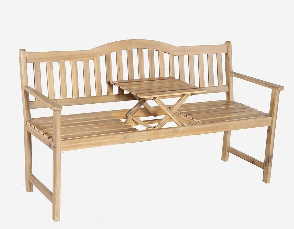 Denza Furniture Sarah tuinbank met koffietafel | hardhout | 156cm | 2 personen