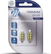 M-Tech LED C5W 12V 41mm - Premium 8x Led diode - Canbus - Wit - Set