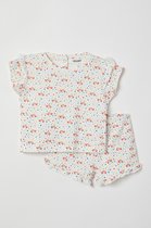 Woody - Meisjes Pyjama - wit met bolletjes axolotl print - 221-3-PSA-S/940 - 6m