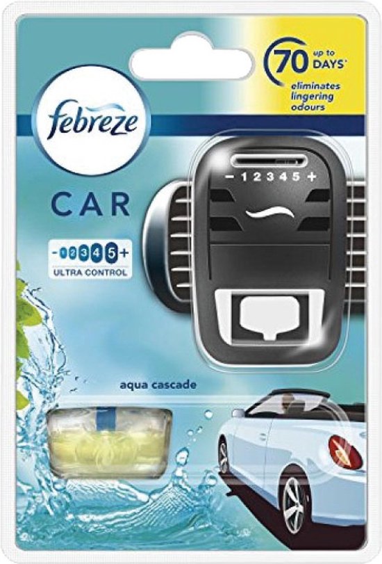 Febreze Car Apparaat + Refill 7 ml Waterval van Frisheid