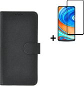 Motorola Moto G60/ G40 Hoesje - Motorola Moto G60/ G40 Screenprotector - Wallet Bookcase Zwart + Full Screenprotector