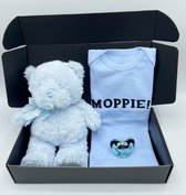 Kraamcadeau beer romper en speen - keuze uit verschillende rompers - kraampakket kan ook rechtstreeks worden verstuurd met boodschap babyshower