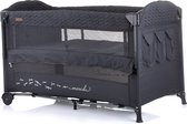 Campingbedje chipolino merida antraciet linnen, met co-sleeper functie Campingbedje chipolino merida antraciet linnen, met co-sleeper functie