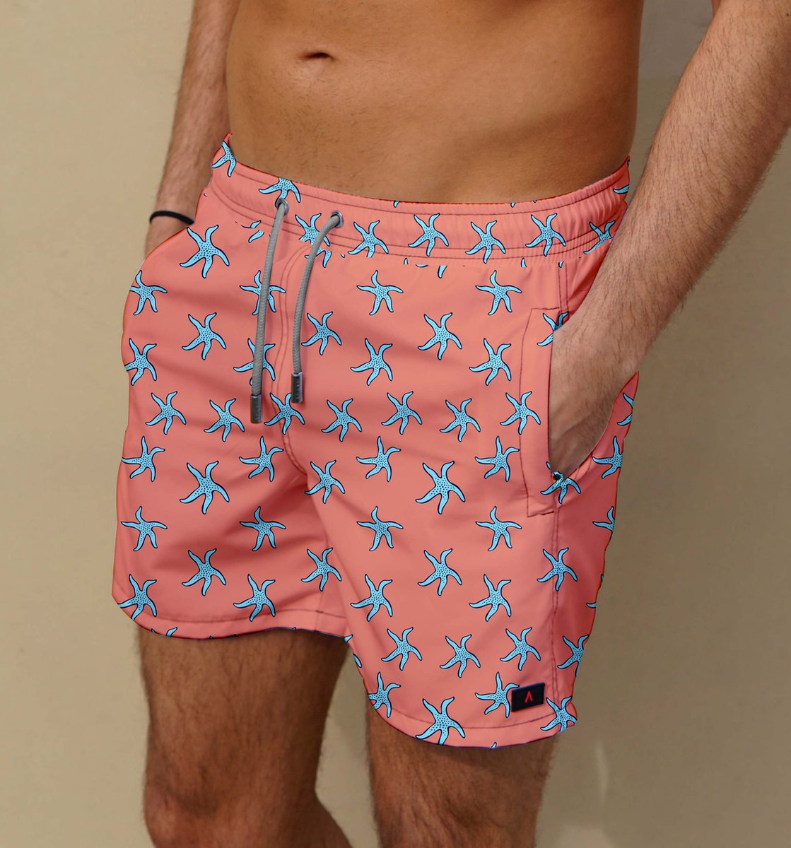 Miami Beach | Hoogwaardige Kwaliteit Zwemshort | Zwembroek | Beachshort | Heren | Sneldrogend | | MB13 - 153 Roze Zalm — afbeelding 4
