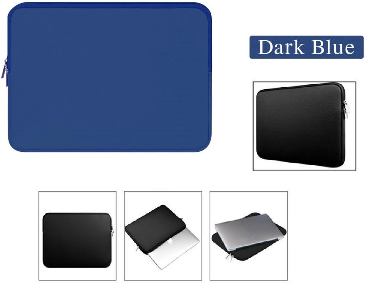 Laptophoes 14 - 14.1 inch - Macbook Laptoptas - Laptop Sleeve/Case/Hoes - Macbook Tas - 14 - 14.1 inch geschikt voor Macbook en Laptop - 14 - 14.1 inch - LB942 Blauw