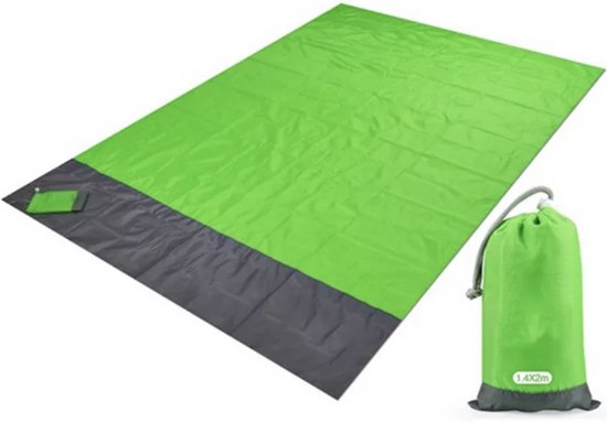 Repus - Picknickmat - Strandmat - Waterdicht - Groen XL - Opvouwbaar - 200 x 210