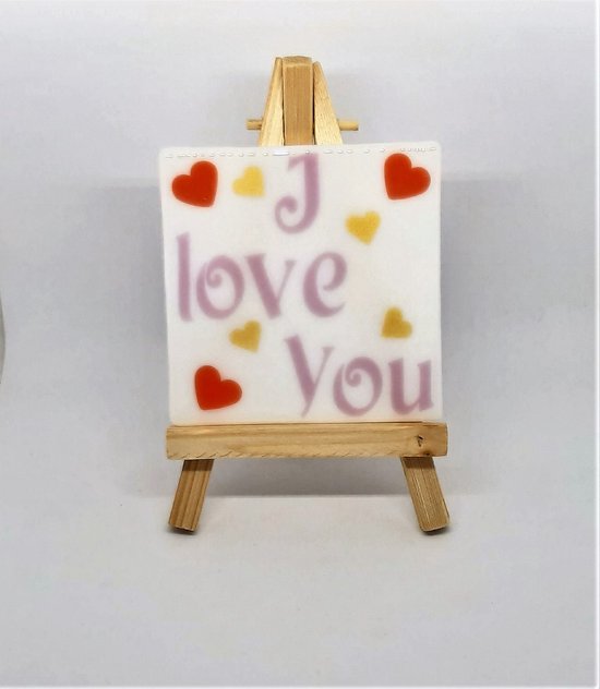 Jewels Delight Tegel Tekst Moederdag Mama Cadeautje Houten ezel I Love You