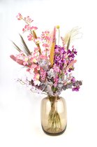 Fleurs Fleurs séchées avec fleurs en soie - Bouquet XL Luxe - 80 cm - Bouquet de Fleurs séchées XL - Natuurlijk Bloemen