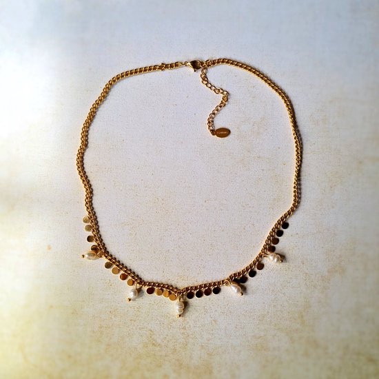 Yehwang - Halsketting - Pearl necklace - Gypsy - goud