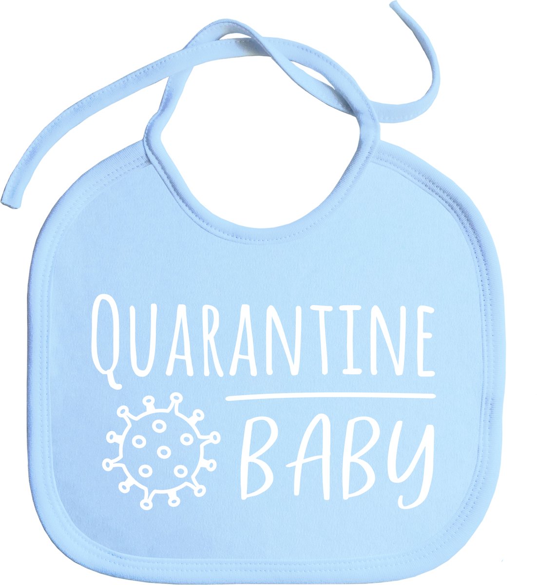 Slabbetjes - slabber - slab - baby - Quarantine baby - koordjes - stuks 1 - baby blauw