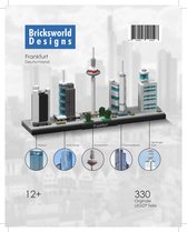 Bricksworld BOC-SKY-FRA BOC Architectuur Skyline Frankfurt (D) modules Commerzbank, Europaturm, Henningerturm, Mainturm & Trianon. Samengesteld uit originele nieuwe LEGO® onderdelen.