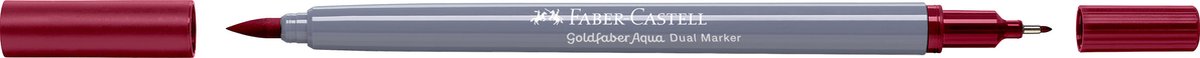Faber-Castell - Duo aquarel marker - Goldfaber - scharlaken alazarin rood 227 - brush / 0,6mm - FC-164627