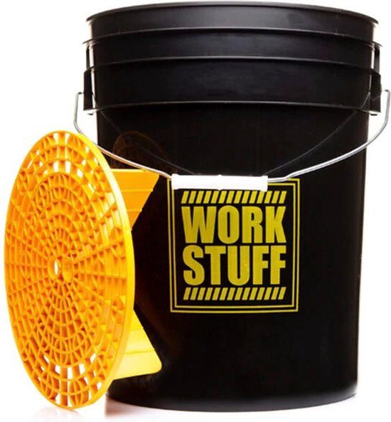 Magic Bucket | Wascheimer für Auto Handwäsche Schwarz | 5 US GALLONEN ca. 20 Liter | kompatibel mit Grit Guard, Detail Guardz Dirt Lock, Chemical Guys Dirt Trap