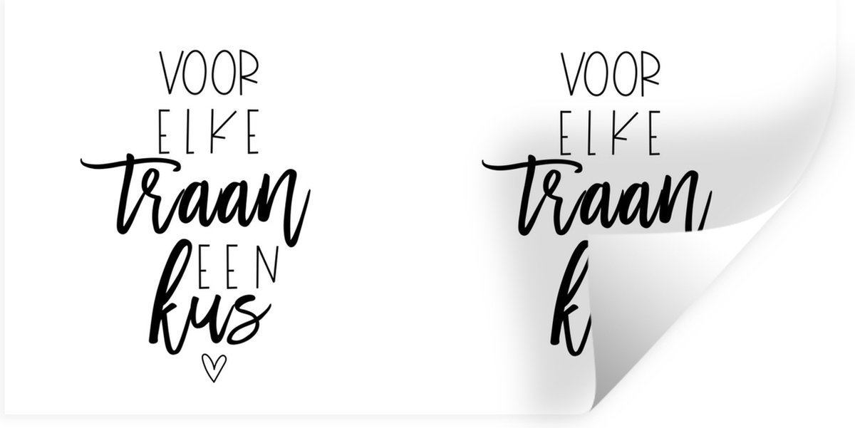Muurstickers - Sticker Folie - Beterschap - Quotes - Wit - Kus - 120x60 cm - Plakfolie - M