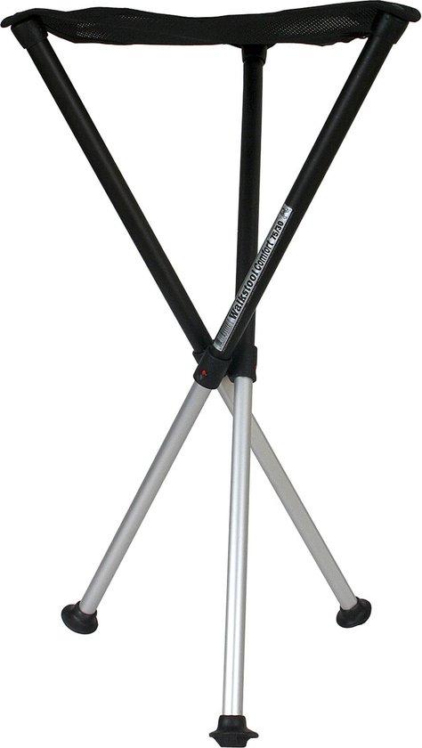 Walkstool - 3-Poots krukje - Comfort 65 cm - Verstelbaar - Zwart