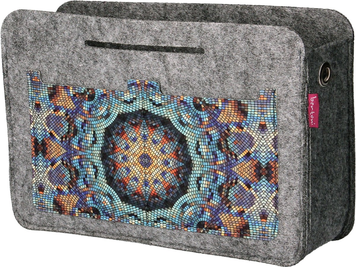 Bertoni - Vilten tas Organiser toilettas met rits cosmetische zak voor make-up organisator - Barcelona